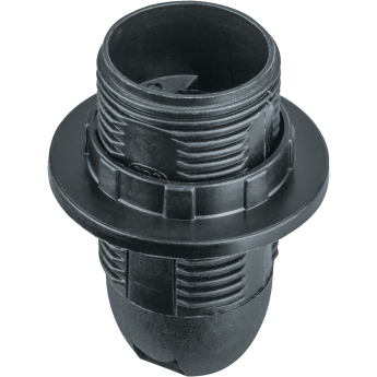 Патрон люстровый NAVIGATOR Е14 пластик с кольцом черный