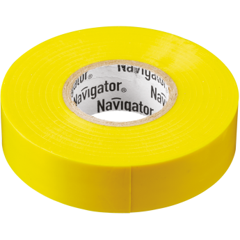 Изолента NAVIGATOR ПВХ желтая 15мм 20м