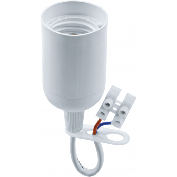 Патрон подвесной NAVIGATOR Е27 с проводом и клемной колодкой пластик белый Патрон подвесной NAVIGATOR Е27 с проводом и клемной колодкой пластик белый