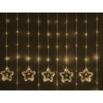 Гирлянда новогодняя светодиодная NAVIGATOR NGF-D035-01 бахрома звезды и фигурки WW 3*0.6м IP20 Гирлянда новогодняя светодиодная NAVIGATOR NGF-D035-01 бахрома звезды и фигурки WW 3*0.6м IP20