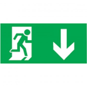 Аварийная наклейка NAVIGATOR серии NL-310H90NEF07-E39 "Направление к эвакуационному выходу направо вниз"