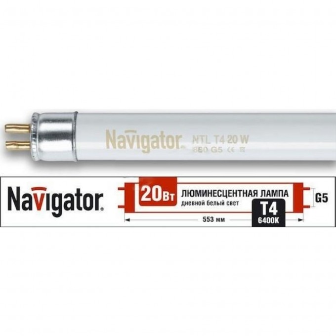 Лампа линейная NAVIGATOR NTL-Т4 860 G5 люминесцентная ЛЛ 20вт дневная 94115 NTL-T4 Лампа линейная NAVIGATOR NTL-Т4 860 G5 люминесцентная ЛЛ 20вт дневная 94115 NTL-T4
