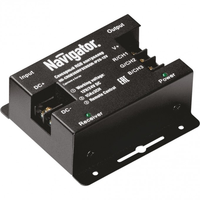 Контроллер для RGB лент NAVIGATOR серии ND-CRGB360RFSENSOR-IP20-12V Контроллер для RGB лент NAVIGATOR серии ND-CRGB360RFSENSOR-IP20-12V