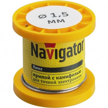 Припой с канифолью NAVIGATOR NEM-Pos02-61K-1.5-K50 (POS-61, KATYSHKA, 1.5 MM, 50 GR)